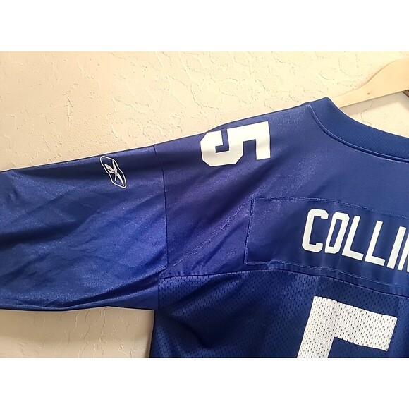 NFL New York Giants #5 Kerry Collins 2002 Reebok Men's XL Blue Jersey Vintage - Picture 7 of 9